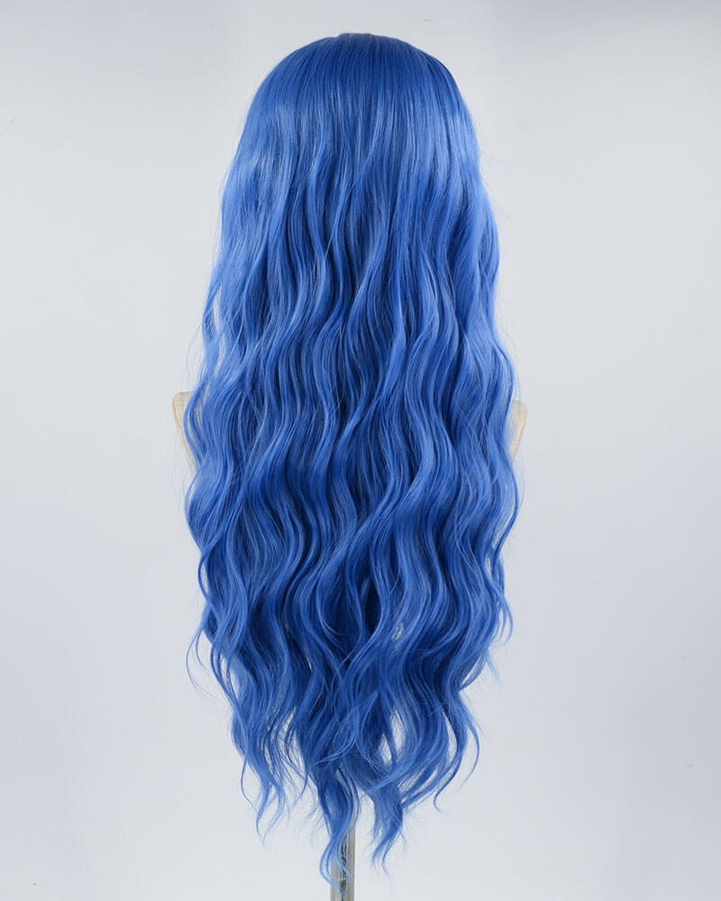 Blue Synthetic Lace Front Wig WW073
