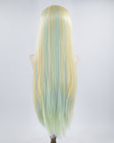 Blonde Blue Colorful Long Synthetic Lace Front Wig WW443