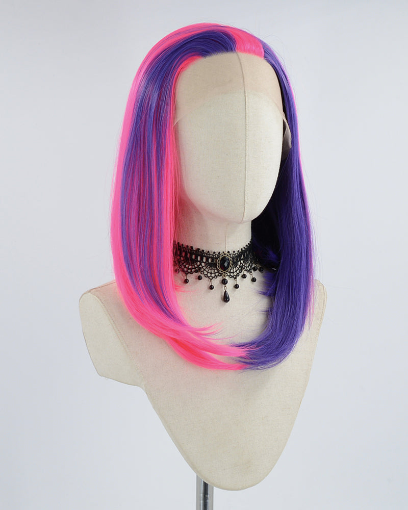Hot Pink Purple Synthetic Lace Front Wig WW445