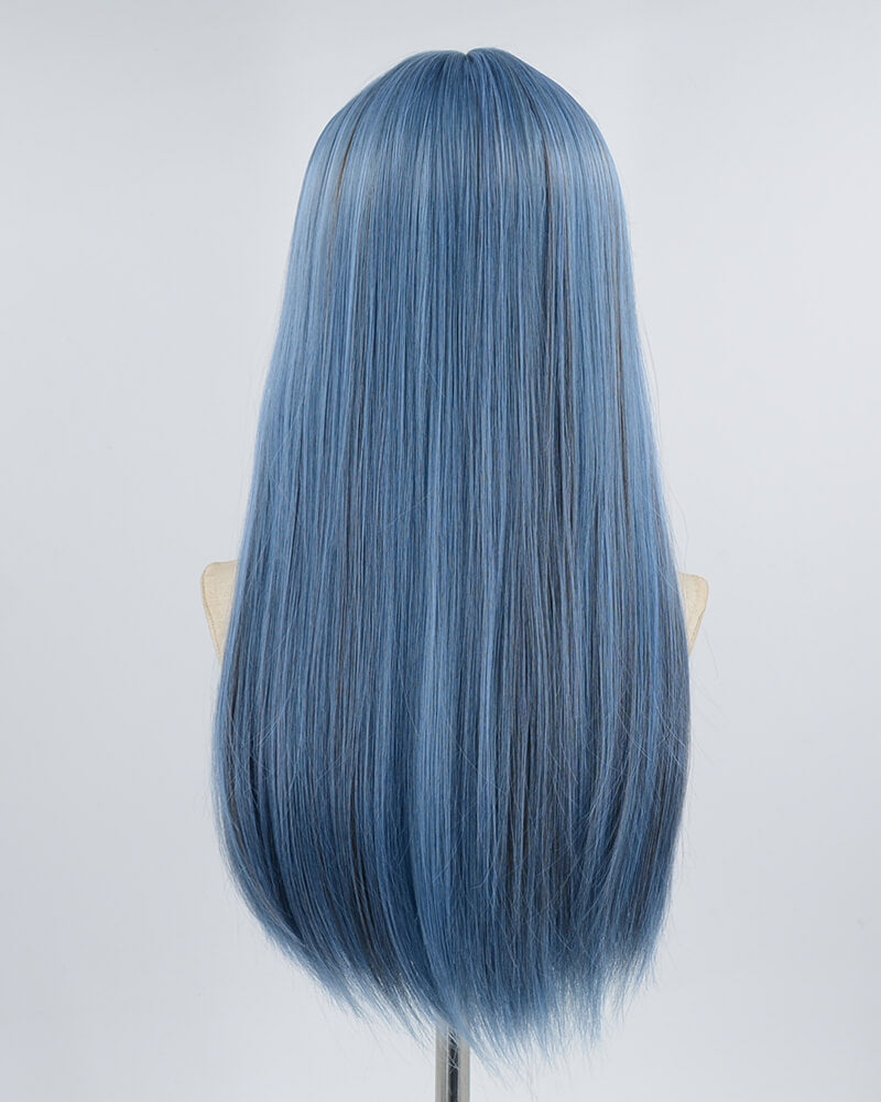 Blue Straight Synthetic Wig HW188