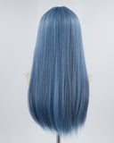 Blue Straight Synthetic Wig HW188