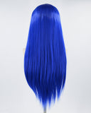 Blue Streaked Synthetic Lace Front Wig WW325