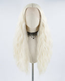 Platinum Blonde Curly Synthetic Lace Front Wig WW334