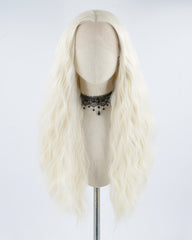 Platinum Blonde Curly Synthetic Lace Front Wig WW334
