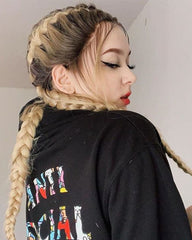 Braid Blonde Synthetic Lace Front Wig With Baby Hair WT060