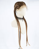 Brown Braided Synthetic Lace Front Wig WT206