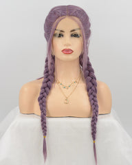 Braided Purple Synthetic Lace Front Wig WT107