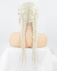 Platinum Blonde Braid Synthetic Lace Front Wig WT105