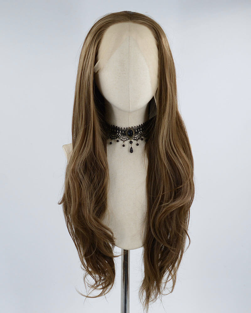 Brown Wavy Synthetic Lace Front Wig WT218
