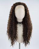 Brown Curly Synthetic Lace Front Wig WW487