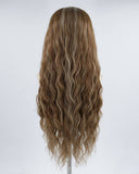 Brown Curly Synthetic Lace Front Wig WW377