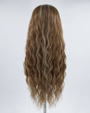 Brown Curly Synthetic Lace Front Wig WW377