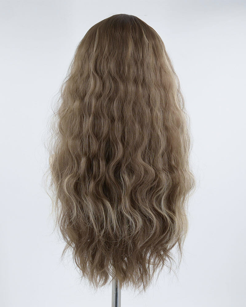 Curly Brown Synthetic Wig HW170