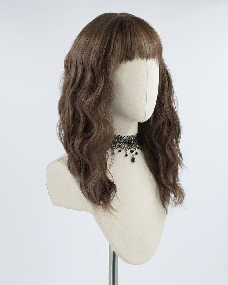 Brown Curly Synthetic Wig HW131