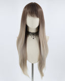 Brown Ombre Grey Synthetic Wig HW147