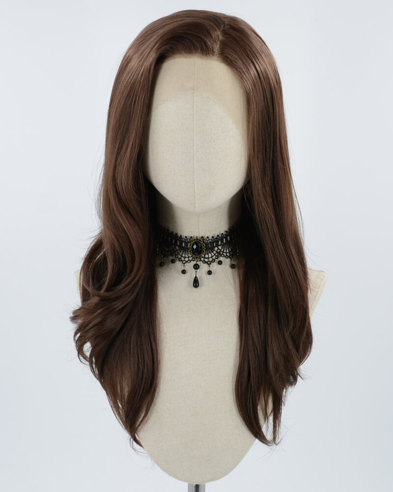 Brown Medinum Length Synthetic Lace Front Wig WT202
