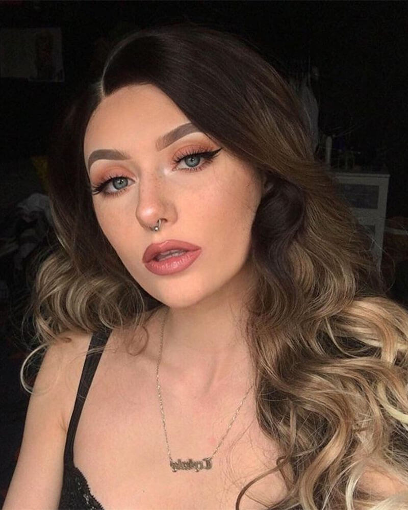 Brown Synthetic Lace Front Wig Natural Looking