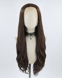 Wavy Brown  Synthetic Lace Front Wig WT034