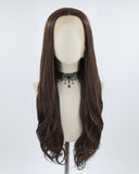 Wavy Brown  Synthetic Lace Front Wig WT034