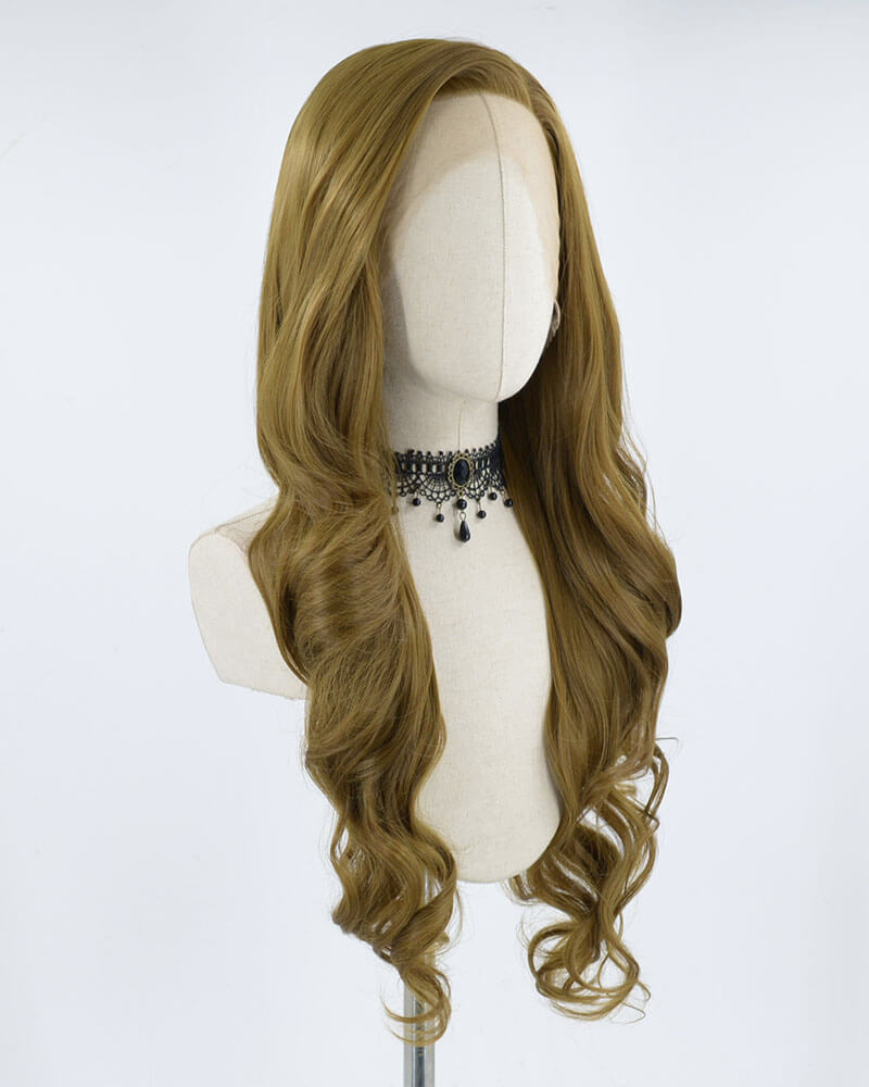 Brown Wavy Synthetic Lace Front Wig WT215