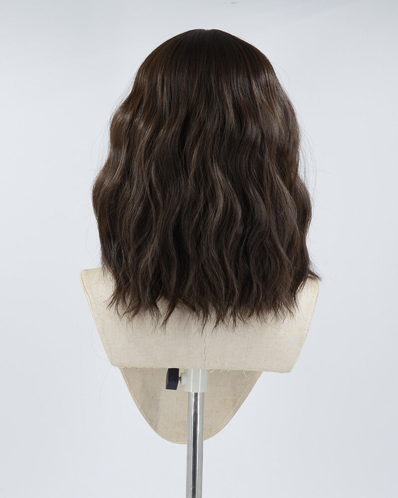 Brown Streaked Short Synthetic Wig HW228