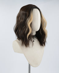 Brown Streaked Short Synthetic Wig HW228