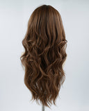 Brown Wavy Long Synthetic Wig HW222