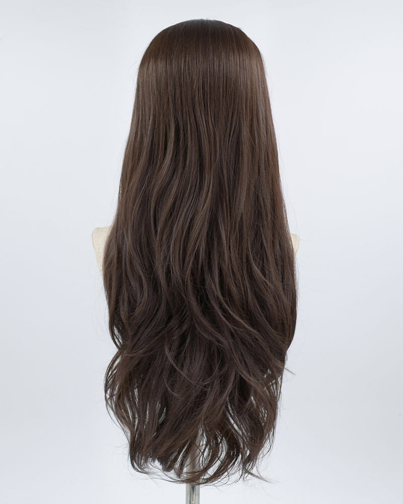 Wavy Brown  Synthetic Lace Front Wig WT034