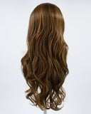 Long Brown Wavy Synthetic Lace Front Wig WW215
