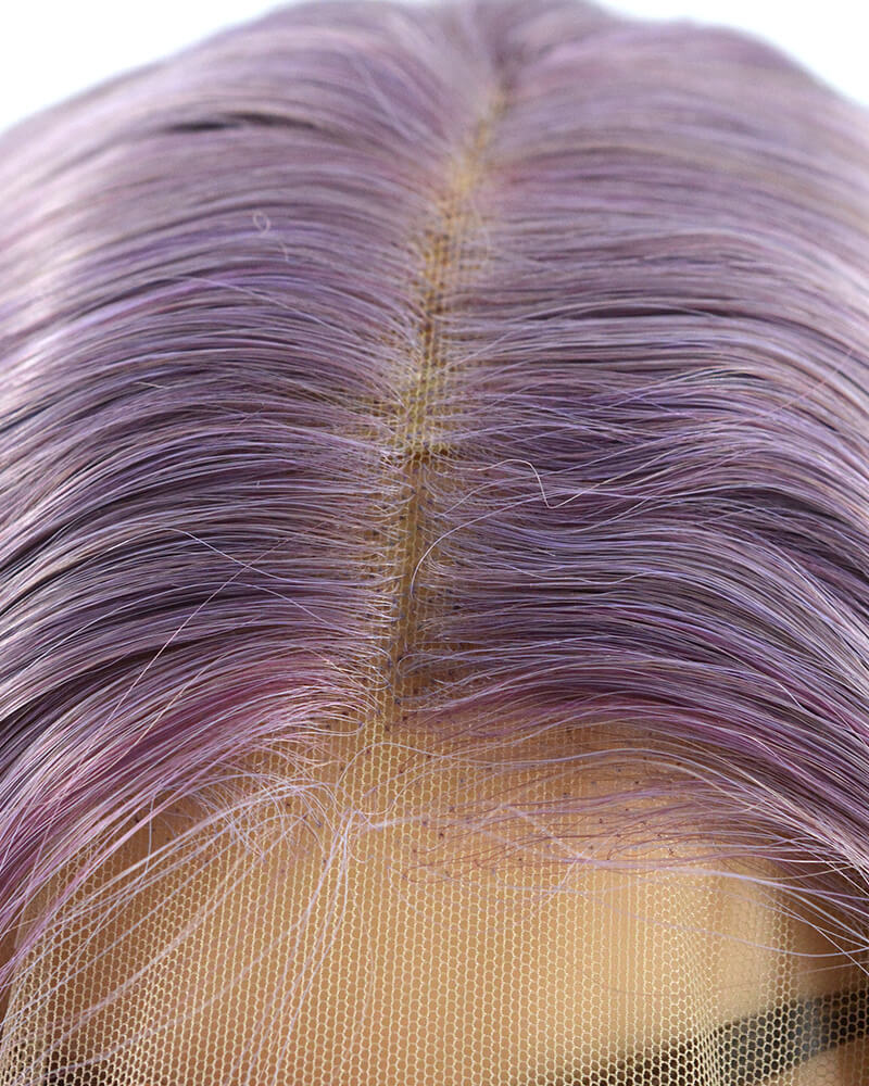 New Purple Synthetic Lace Front Wig With Baby Hair WW084