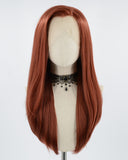 Auburn Red Straight Synthetic Lace Front Wig WW159