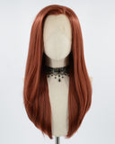 Auburn Red Straight Synthetic Lace Front Wig WW159