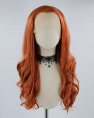 New Copper Red Synthetic Lace Front Wig WW456