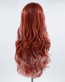 Pink Streaked Copper Red Synthetic Lace Front Wig WW368