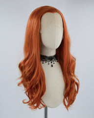 New Copper Red Synthetic Lace Front Wig WW456