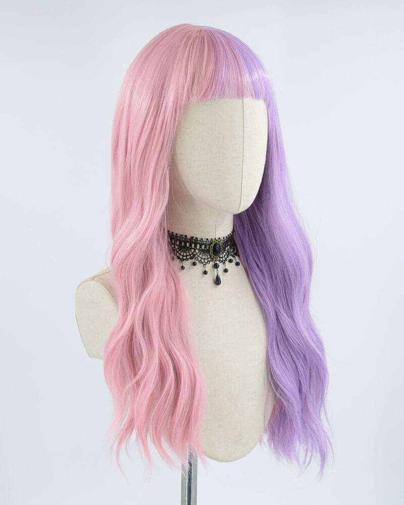 Purple Pink Synthetic Wig HW173