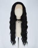 Black Curly Long Synthetic Lace Front Wig WW090