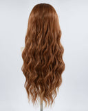 Long Brown Curly Synthetic Lace Front Wig WW387