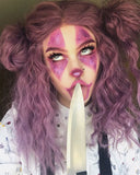 Purple Curly Short Synthetic Lace Front Wigs Bob Hairstyle WT013