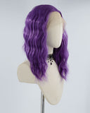Short Purple Curly Synthetic Lace Front Wig WW100