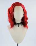 Red Curly Short Synthetic Lace Front Wig WW001