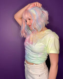 Short Rainbow Hard Front Wig HW003