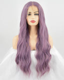 New Purple Synthetic Lace Front Wig With Baby Hair WW084