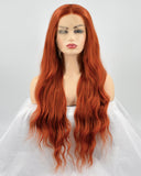 Copper Red Synthetic Lace Front Wig WT166