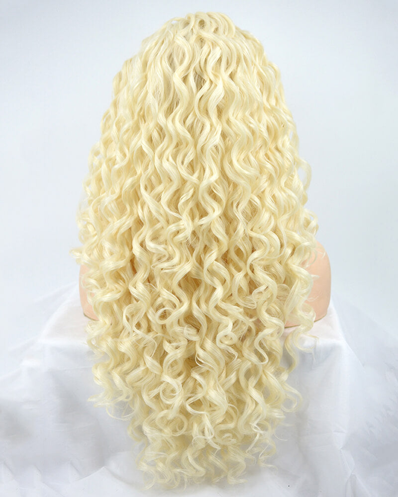 Platinum Blonde Synthetic Lace Front Wig WW117