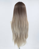 Brown Ombre Grey Synthetic Wig HW147