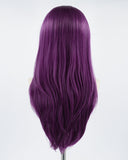 Straight Deep Purple Synthetic Lace Front Wig WW281