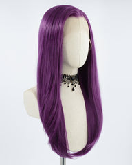 Straight Deep Purple Synthetic Lace Front Wig WW281
