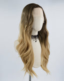 Black Ombre Brown Synthetic Lace Front Wig WW412