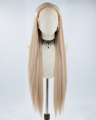 30Inch Brown Long Straight Synthetic Lace Front Wig WW477